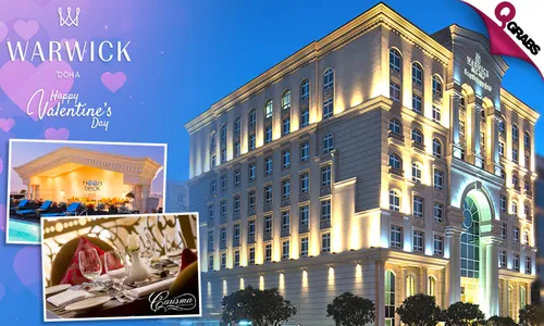Valentine's Dinner Buffet OR Set Menu for Couples at Warwick Doha Hotel!